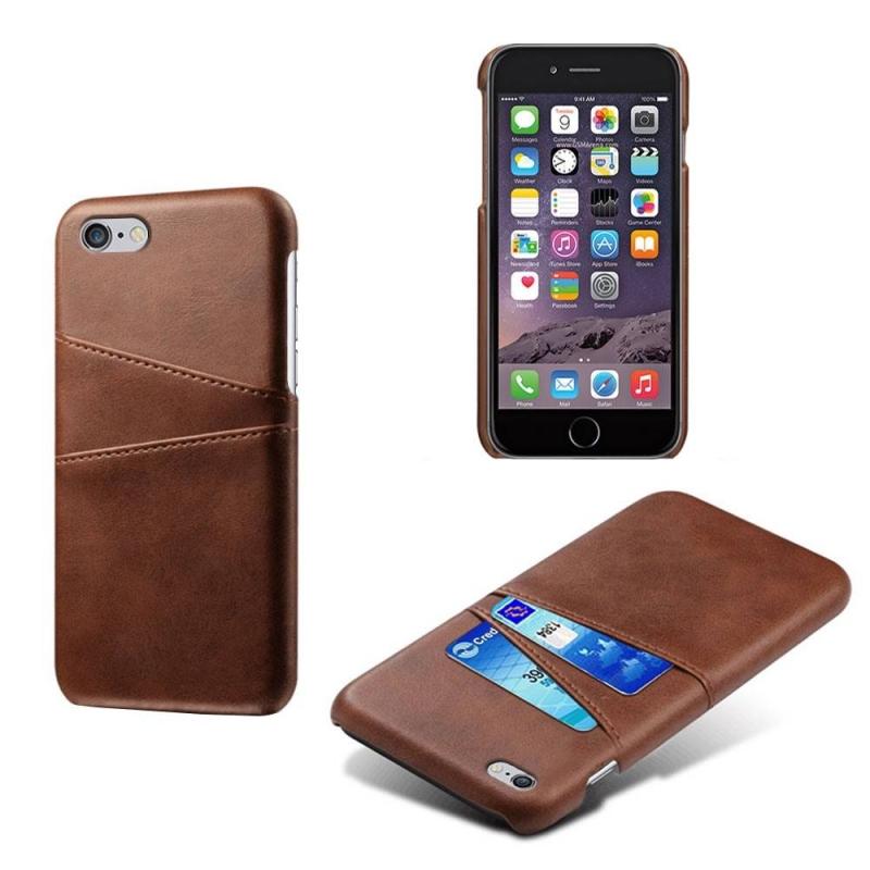 Iphone 6s     Læder Hardcover   Kortslots Brun