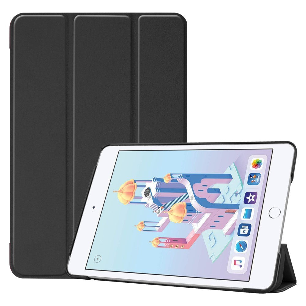 Apple Ipad Mini 2019 Læder Cover    Ståfunktion Sort