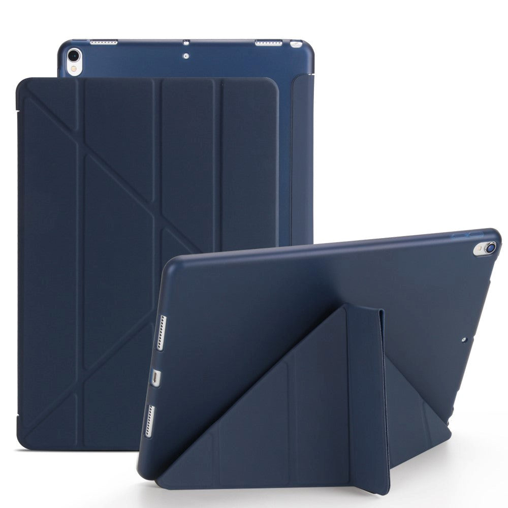 Ipad Air  2019    Ipad Pro 10   Quot  Cover Fleksibelt Origami Cover Mørkeblå