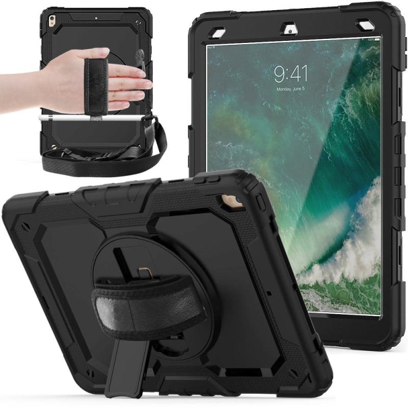 Ipad Air  2019    Ipad Pro 10   Quot  Håndværker Cover    Håndholder  Skulderstrop   Skærmbeskyttelse Sort
