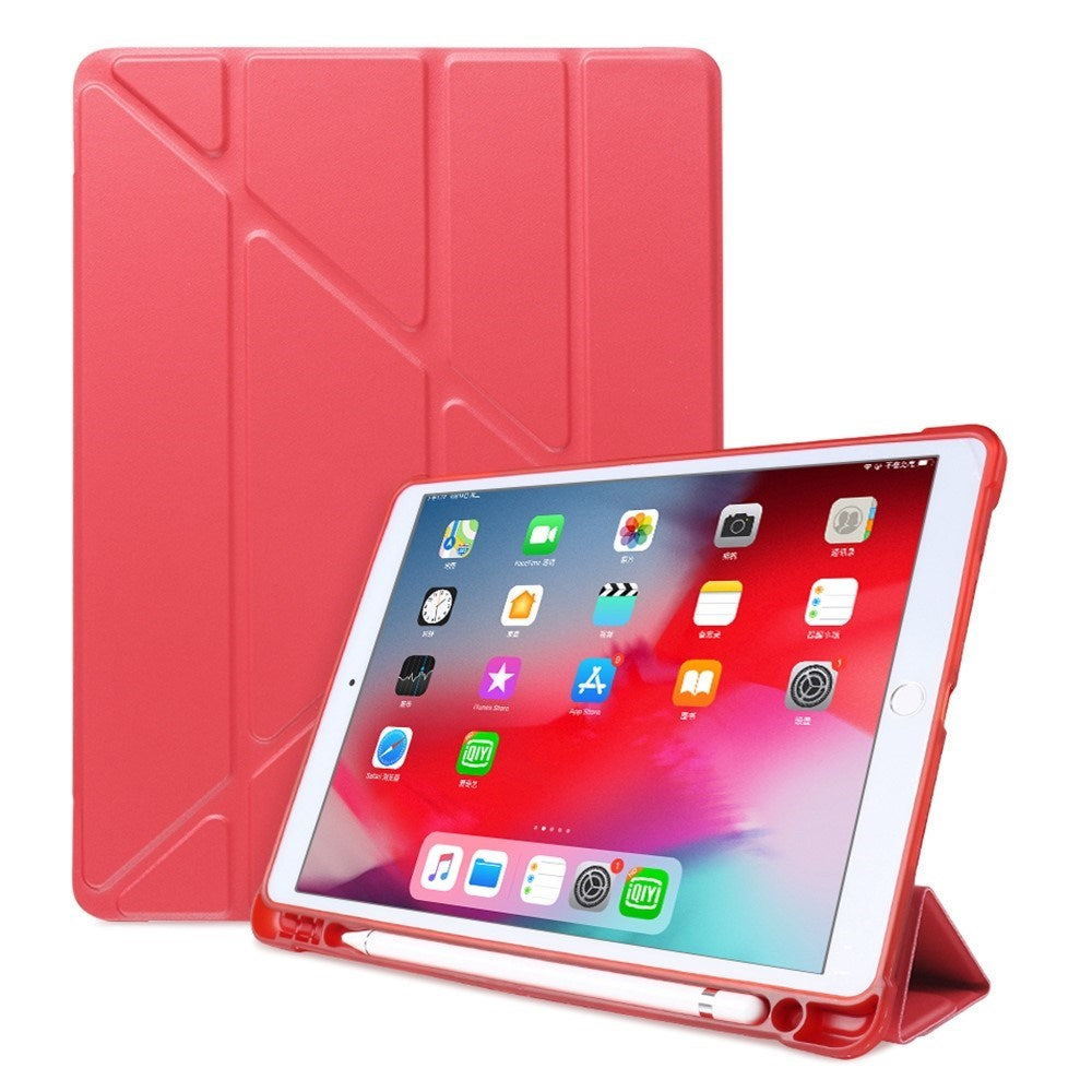 Ipad 10   Quot   2021   2020   2019    Ipad Pro 10     Ipad Air  2019  Cover Fleksibelt Origami Cover Rød