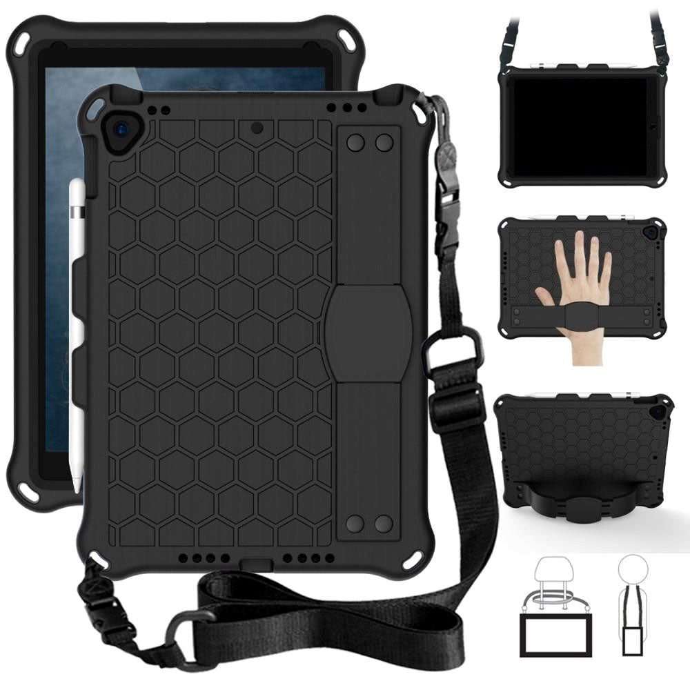 Ipad 10   Quot   2021   2020   2019    Ipad Pro 10     Ipad Air  2019  Børne Cover    Skulderstrop Bikube Mønster Sort
