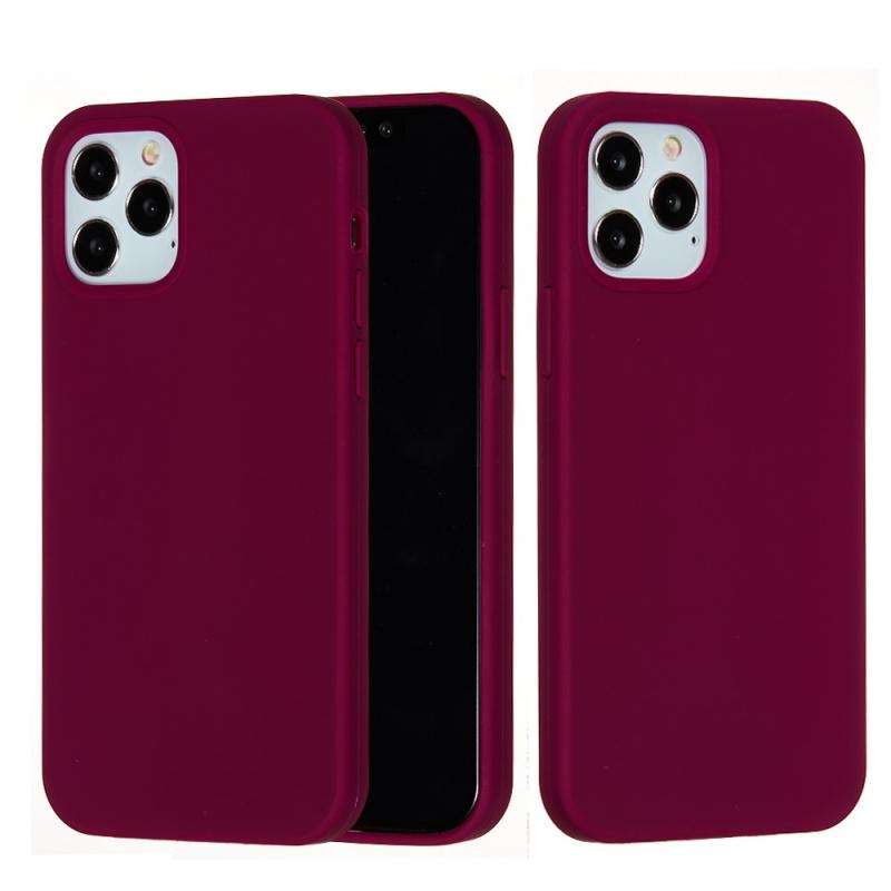 Iphone 12   Pro Azmaro Tyndt Silikone Cover Mørk Lilla