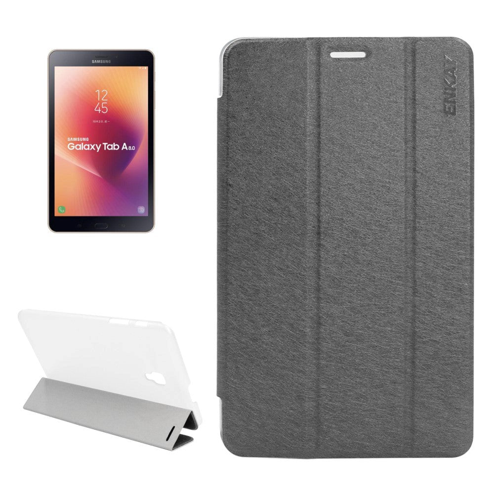 Samsung Galaxy Tab        2017  Enkay Tri-fold Protective Case Gråsort