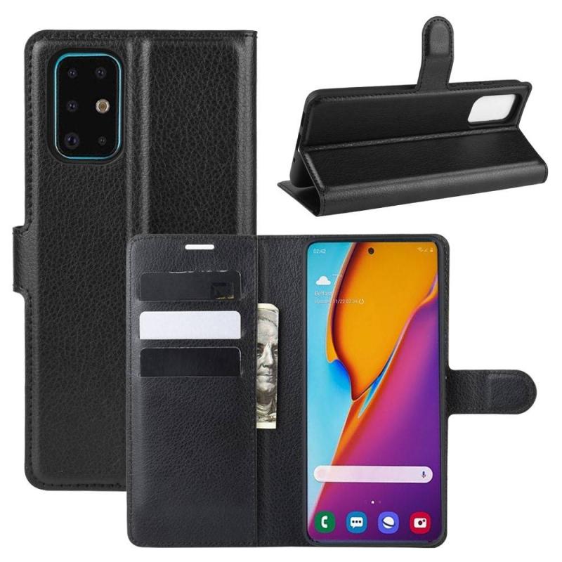 Samsung Galaxy S20 Plus   S20 Plus 5g Læder Cover   Pung Sort