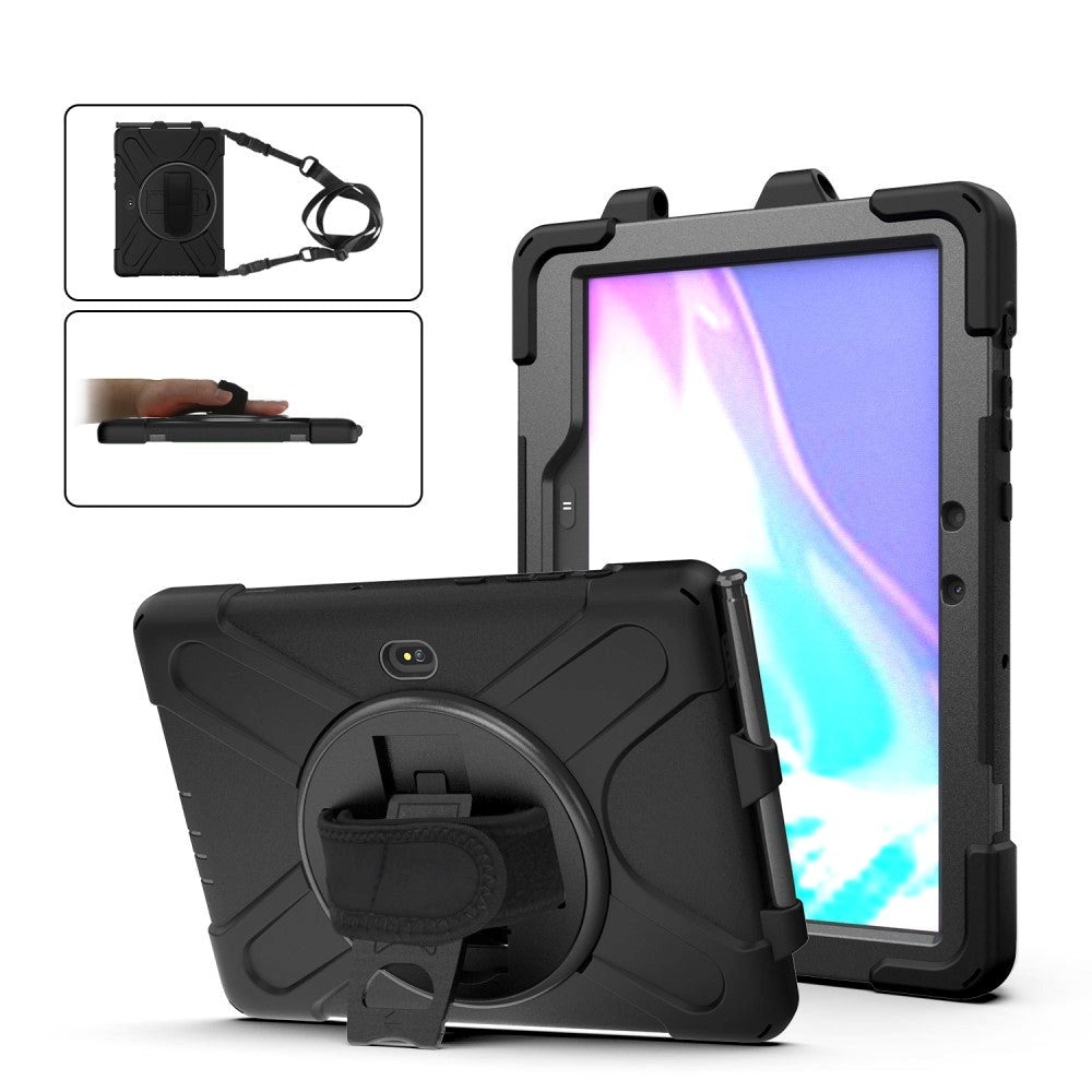 Samsung Galaxy Tab Active Pro Håndværker Case    360â  Fod   Skulderstrop Sort