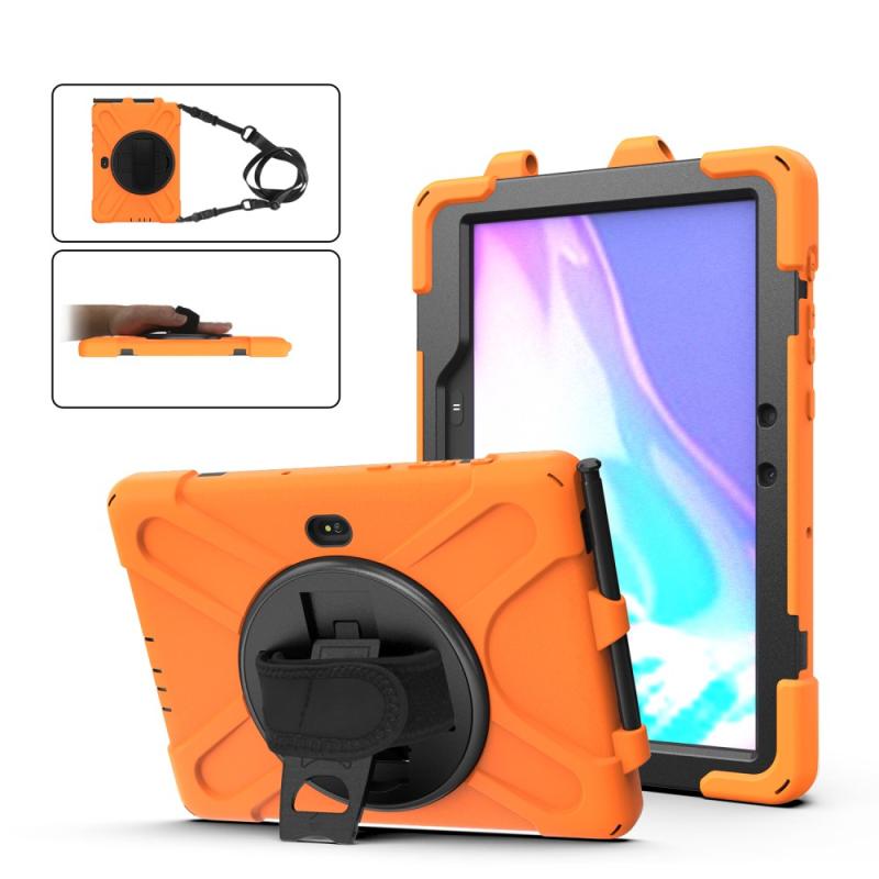 Samsung Galaxy Tab Active Pro   Active4 Pro  -shape Hybrid Cover    Kickstand   Aftagelig Skulderrem Orange