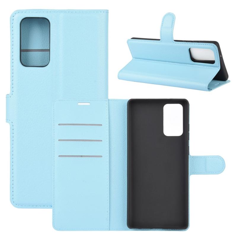 Samsung Galaxy Note 20   Note 20 5g Læder Cover   Pung Blå