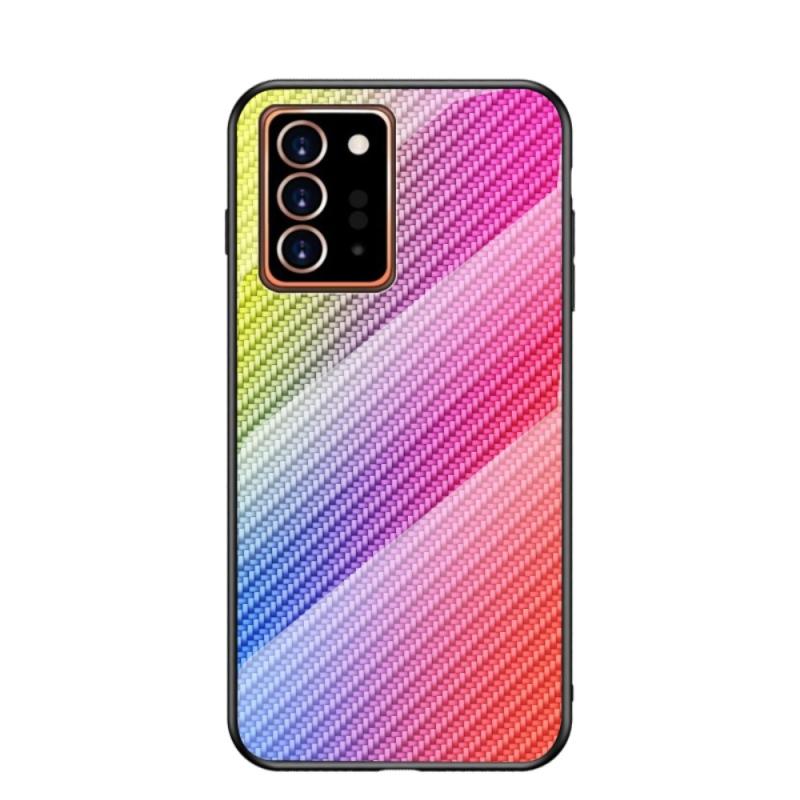 Samsung Galaxy Note 20 Ultra   Ultra 5g Hybrid Cover Med Bagside   Hærdet Glas Børstet Design Multifarvet