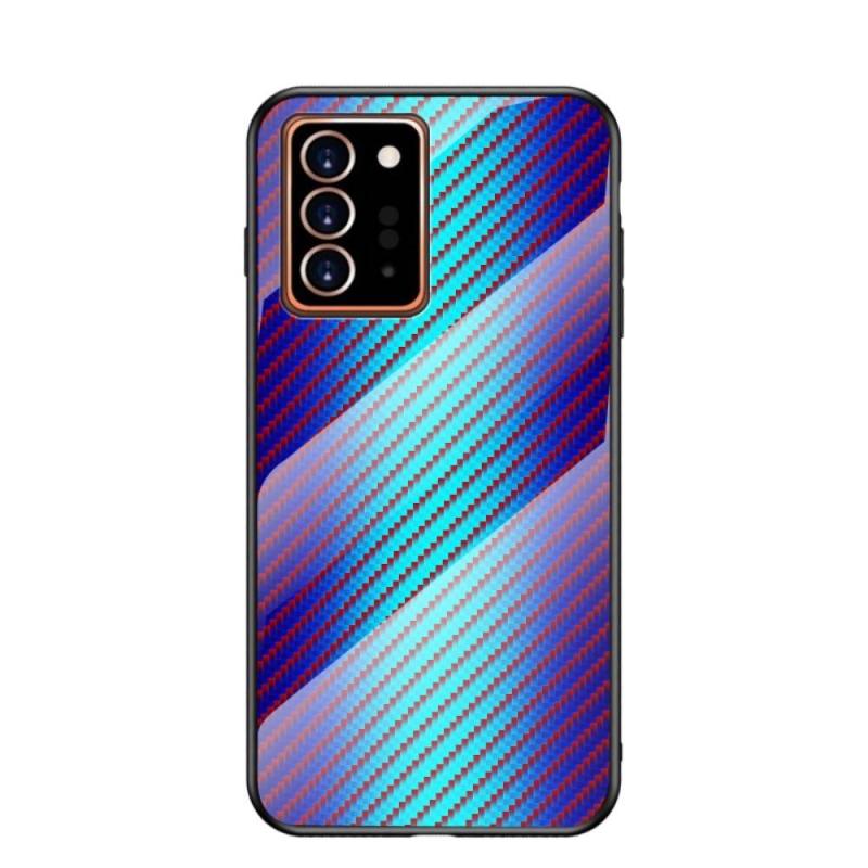 Samsung Galaxy Note 20 Ultra   Ultra 5g Hybrid Cover Med Bagside   Hærdet Glas Børstet Design Blå