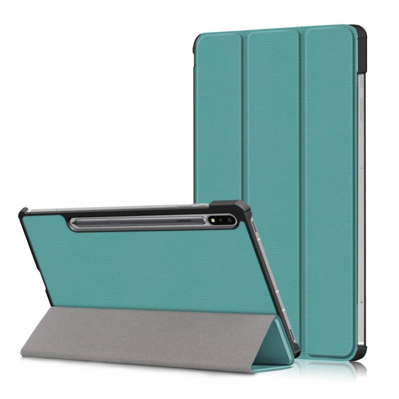 Samsung Galaxy Tab S8   Tab S8 5g   Tab S7 Tri-fold Læder Cover Grøn