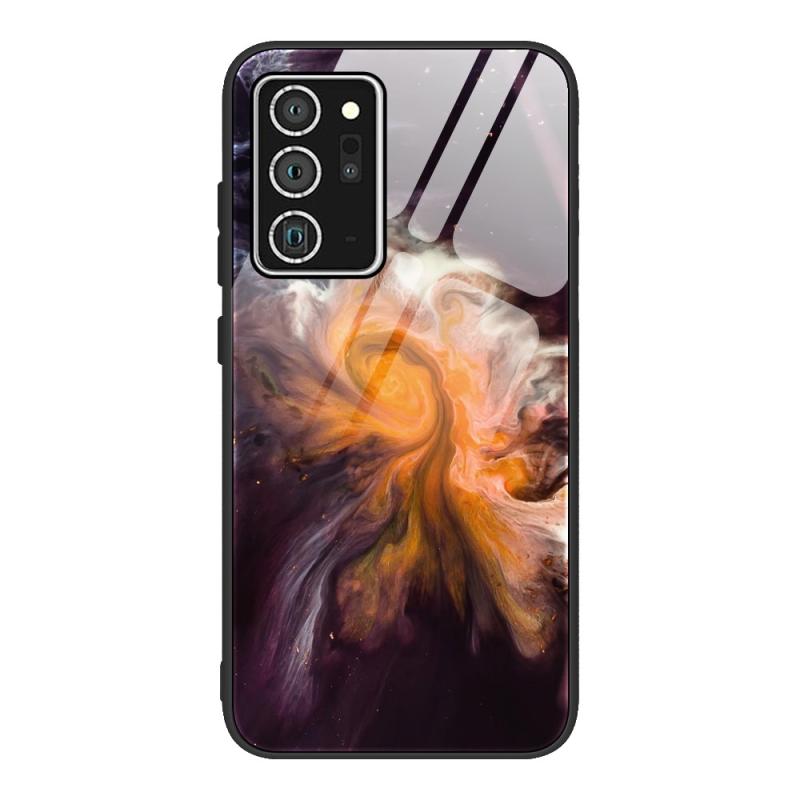 Samsung Galaxy Note 20 Ultra   Ultra 5g Hybrid Cover Med Bagside   Glas Marmor Design 01