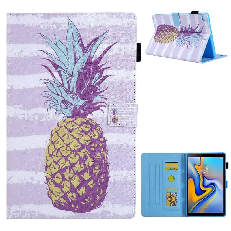 Samsung Galaxy Tab A7 10    2020  Læder Cover   Taske   Printet Design Ananas