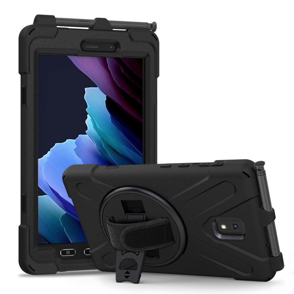 Samsung Galaxy Tab Active     39 39  Håndværker Cover    Håndholder   Kickstand Sort