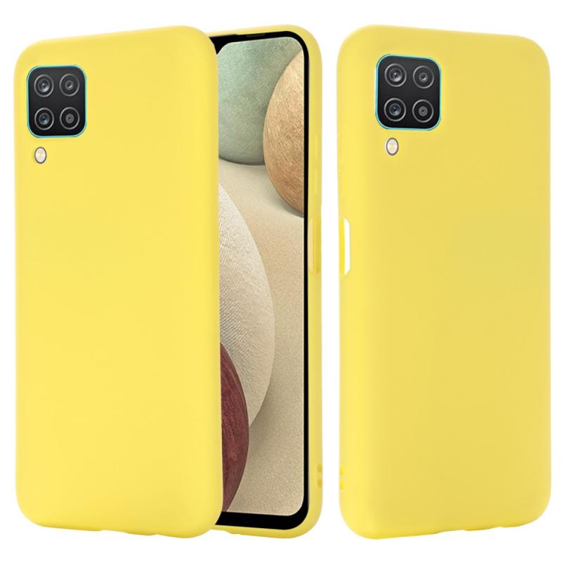 Samsung Galaxy A12   M12 Azmaro Tyndt Silikone Cover Gul