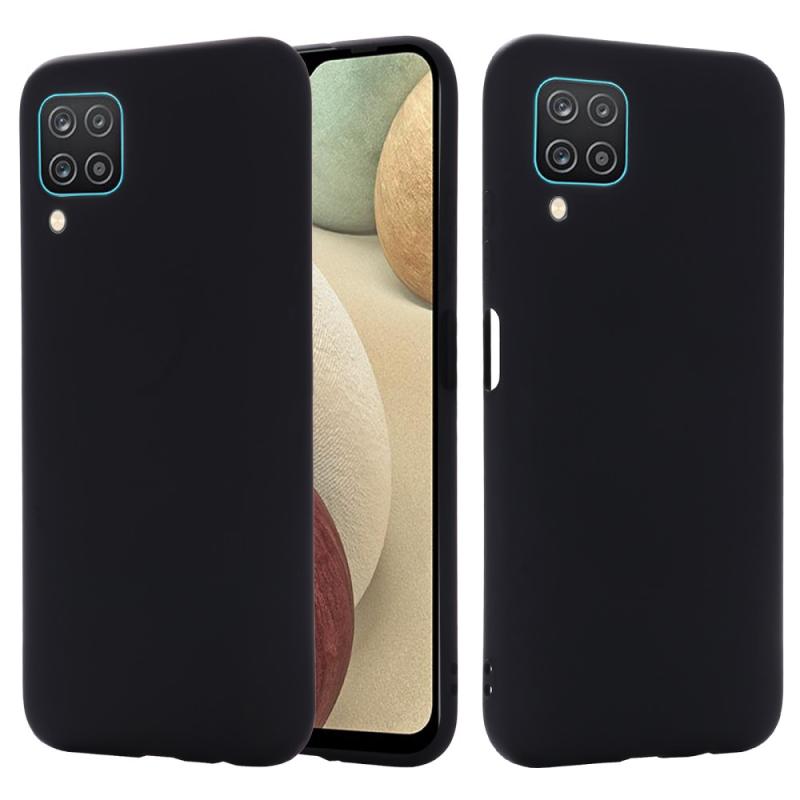 Samsung Galaxy A12   M12 Azmaro Tyndt Silikone Cover Sort