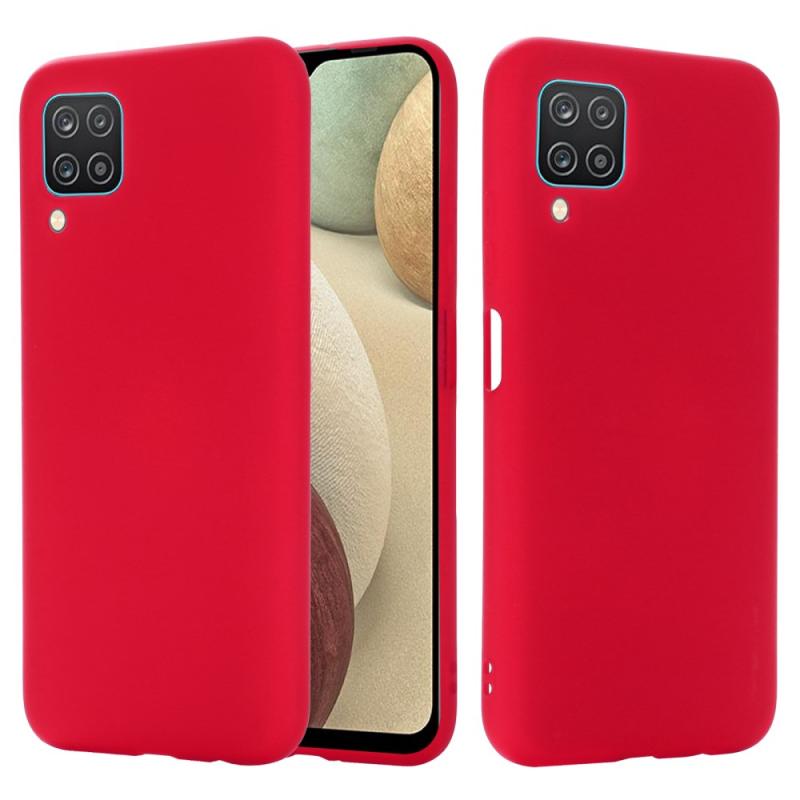 Samsung Galaxy A12   M12 Azmaro Tyndt Silikone Cover Rød