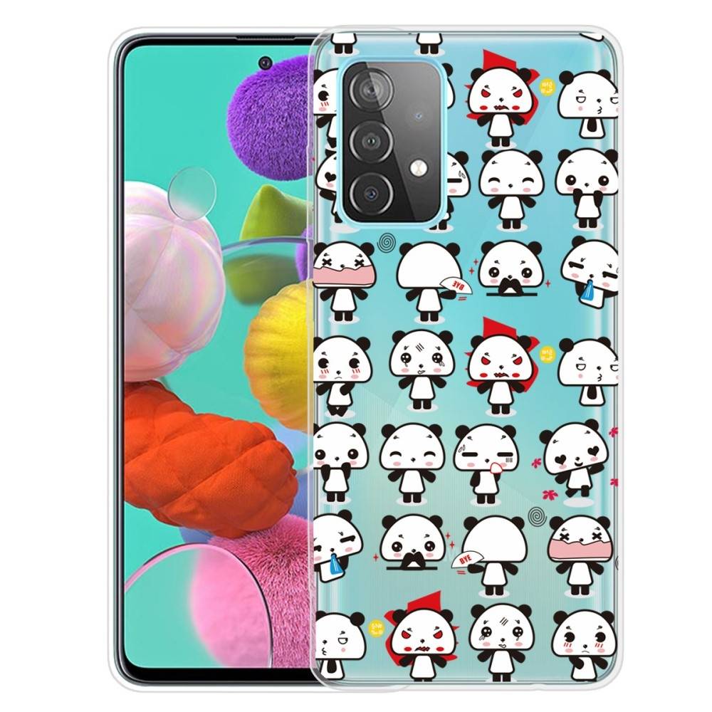 Samsung Galaxy A52s       A52 5g   A52 Gummi Cover Med Printet Design Små Pandaer