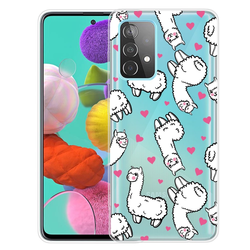 Samsung Galaxy A52s       A52 5g   A52 Gummi Cover Med Printet Design Får