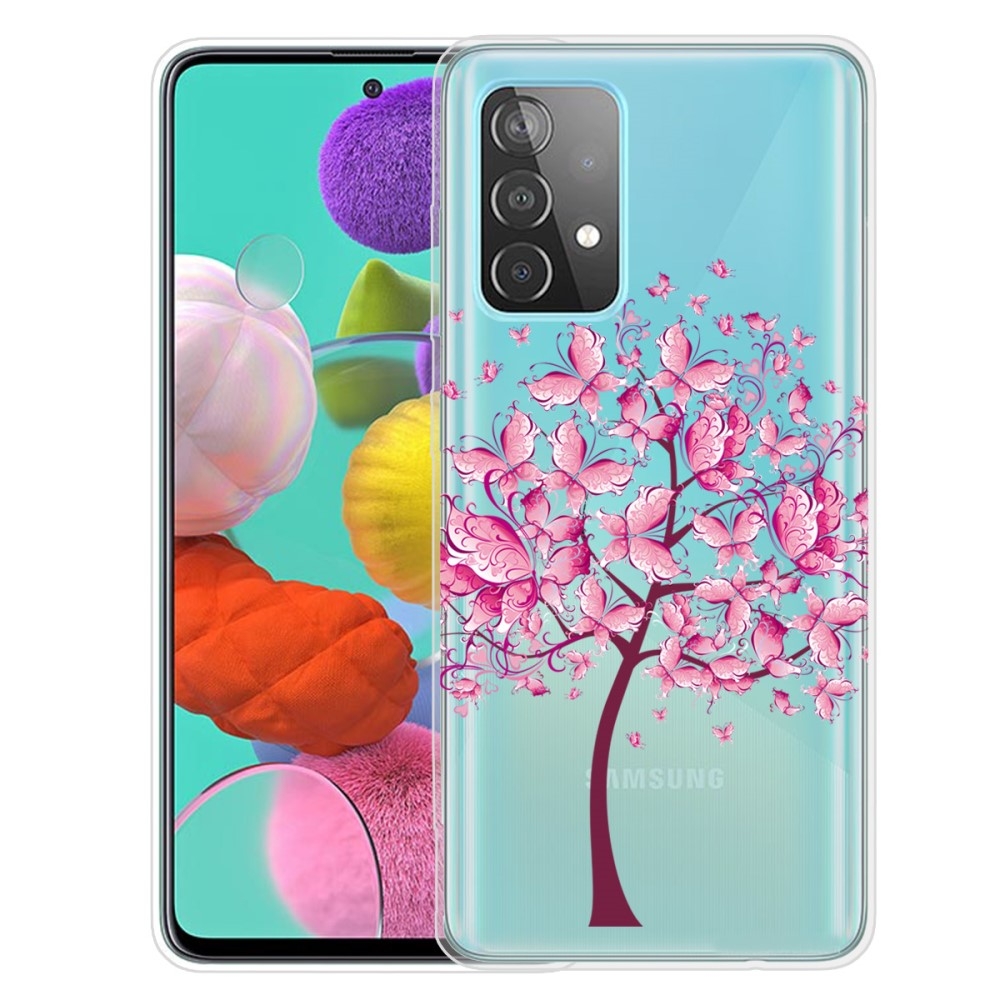 Samsung Galaxy A52s       A52 5g   A52 Gummi Cover Med Printet Design Blomstret Træ