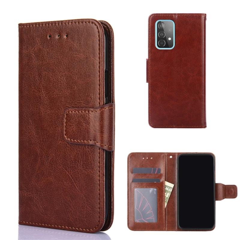 Samsung Galaxy A52s       A52 5g   A52 Classic Læder Cover   Pung Brun