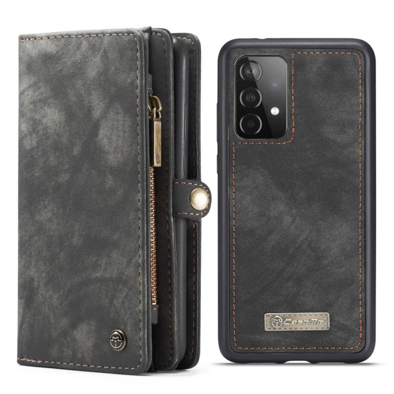 Samsung Galaxy A52s       A52 5g   A52 Caseme  - -  ægte Læder Pung   Cover Aftagelig Indvendig Holder Sort