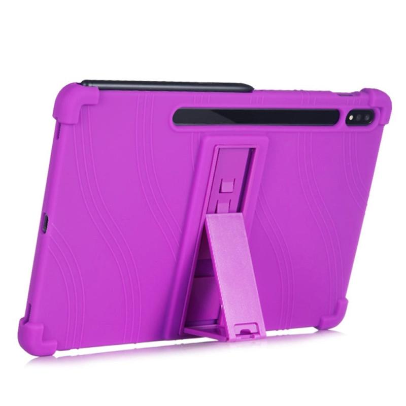 Samsung Galaxy Tab S8 Plus   S7 Plus 12   Quot  Silikone Cover    Ståfunktion Lilla