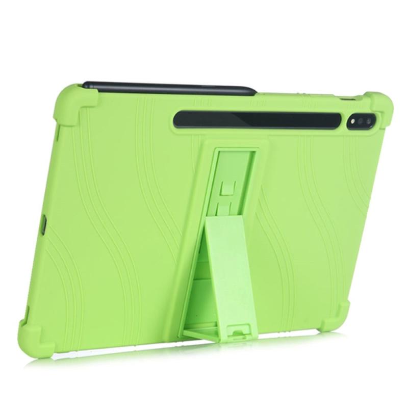 Samsung Galaxy Tab S8 Plus   S7 Plus 12   Quot  Silikone Cover    Ståfunktion Grøn