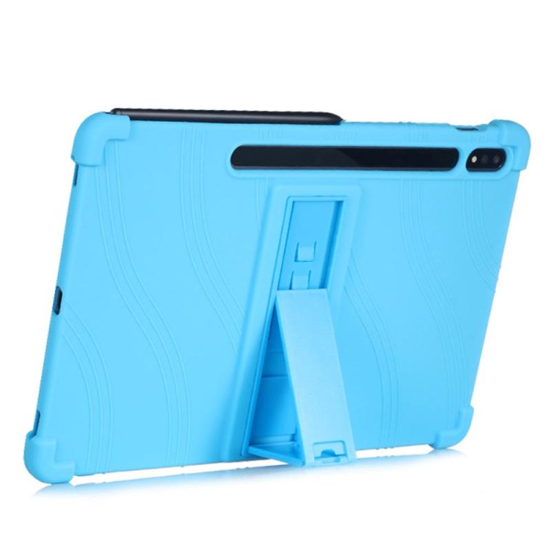 Samsung Galaxy Tab S8 Plus   S7 Plus 12   Quot  Silikone Cover    Ståfunktion Blå