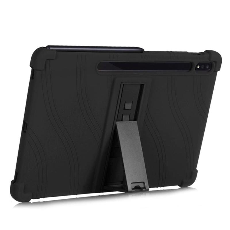 Samsung Galaxy Tab S8   S7 Silikone Cover    Ståfunktion Sort