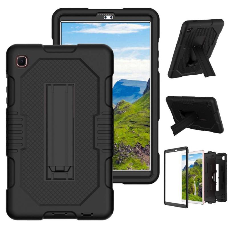 Samsung Galaxy Tab A7 Lite     Shockproof Hybrid Cover Med Kickstand Sort