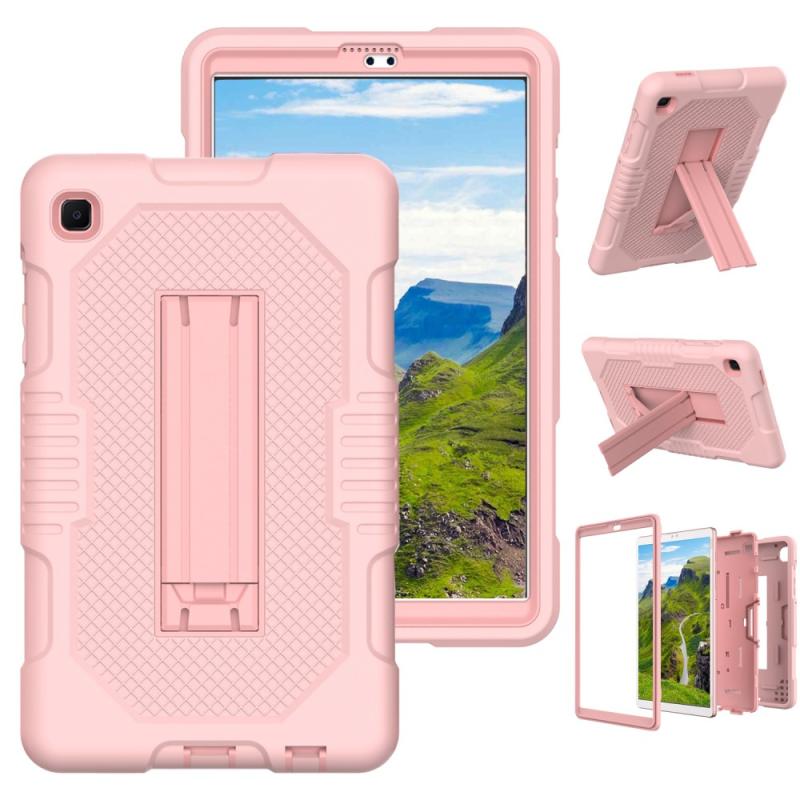 Samsung Galaxy Tab A7 Lite     Shockproof Hybrid Cover Med Kickstand Rosa Guld