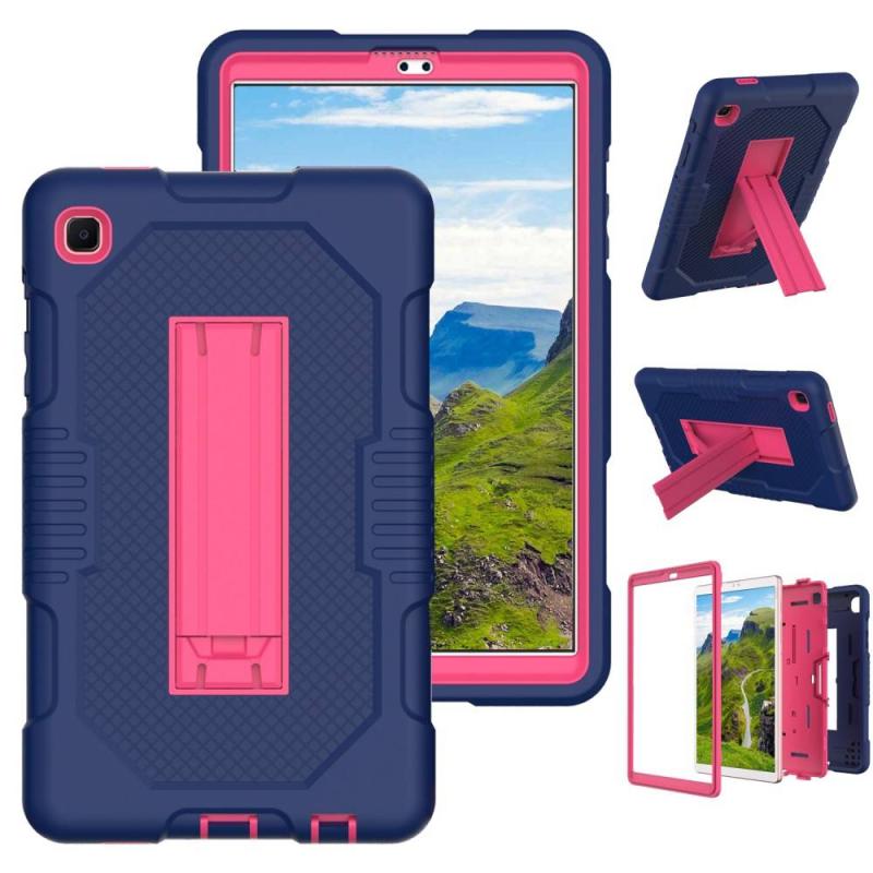 Samsung Galaxy Tab A7 Lite     Shockproof Hybrid Cover Med Kickstand Blå Rød