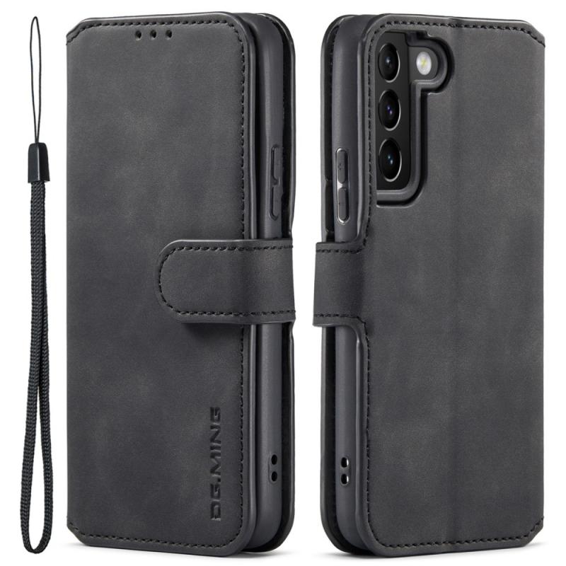 Samsung Galaxy S22 Plus 5g   Ming Retro Læder Cover   Pung Sort