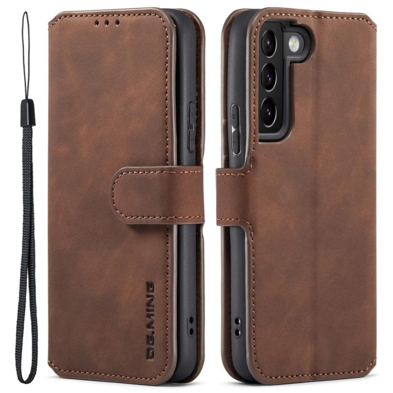 Samsung Galaxy S22 Plus 5g   Ming Retro Læder Cover   Pung Kaffe
