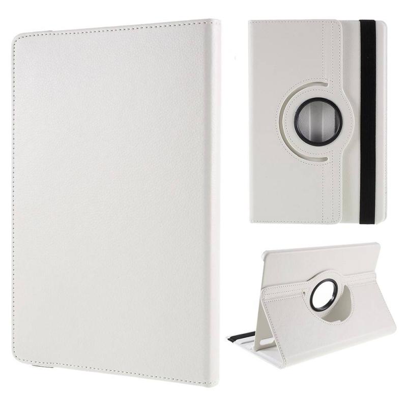 Samsung Galaxy Tab S8 Plus   Tab S8 Plus 5g Læder Cover 360 Grader Roterbar Hvid