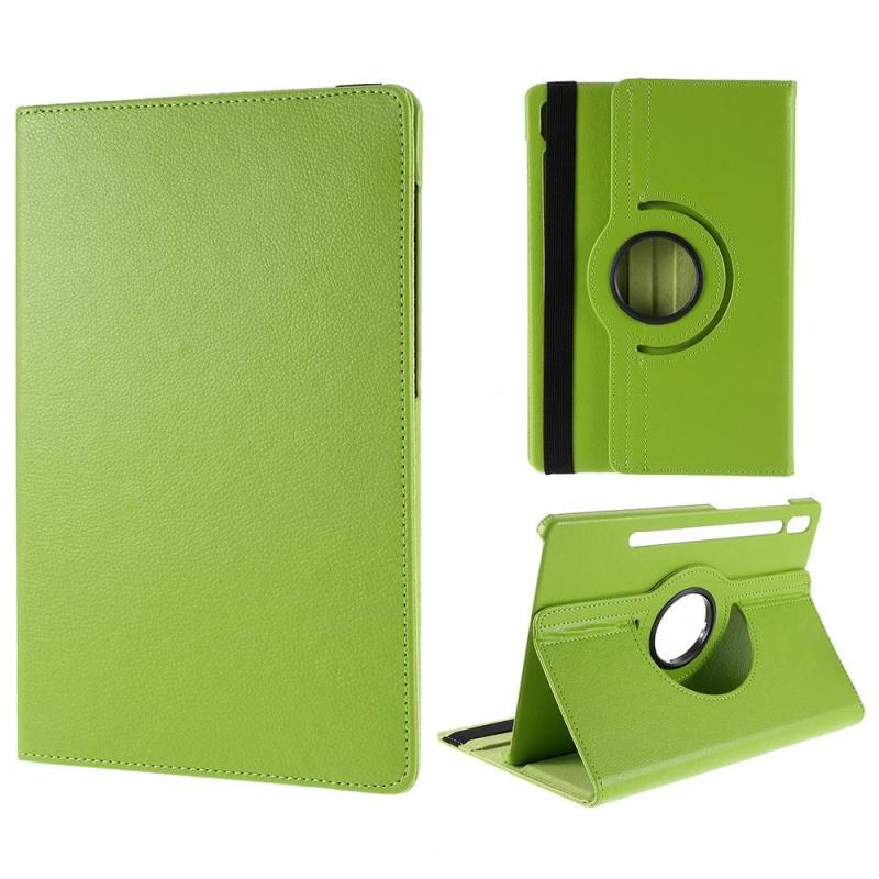 Samsung Galaxy Tab S8 Plus   Tab S8 Plus 5g Læder Cover 360 Grader Roterbar Grøn