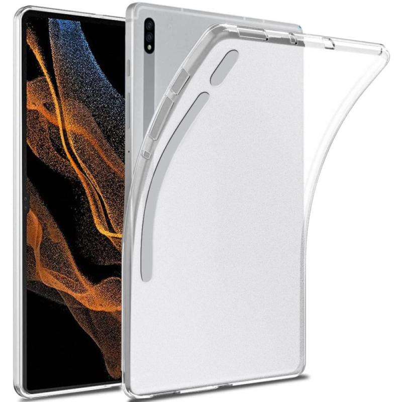 Samsung Galaxy Tab S8 Ultra   Tab S8 Ultra 5g Blødt Gummi Cover Mat Transparent