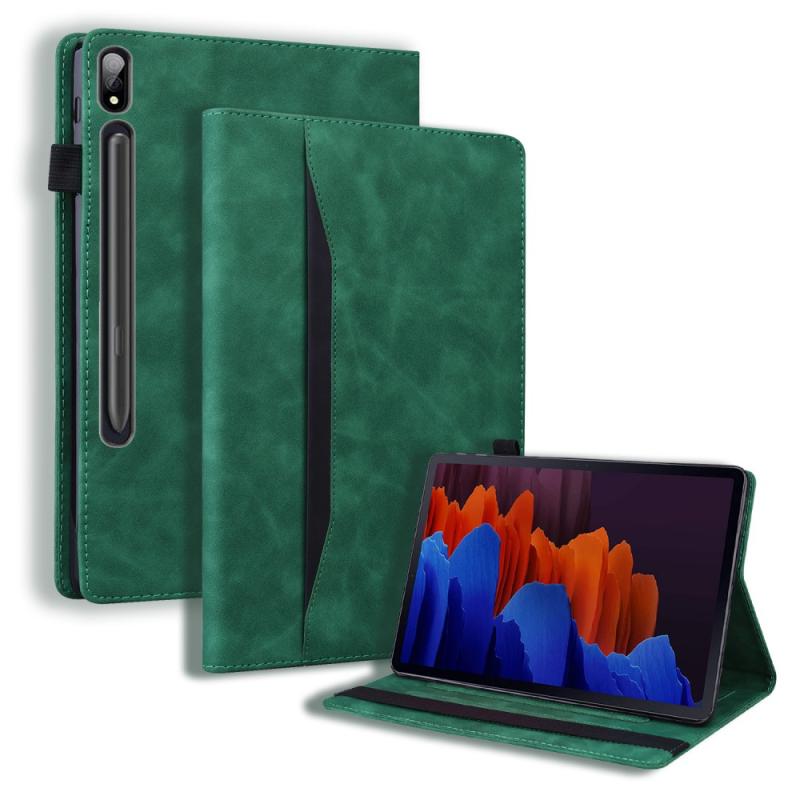 Samsung Galaxy Tab S8 Plus   Tab S8 Plus 5g   Tab S7 Plus Læder Cover   Wake   Sleep Funktion Grøn