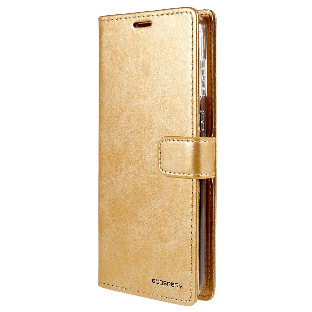 Goospery Blue Moon Samsung Galaxy A73  5g  Læder Cover    Pung Guld