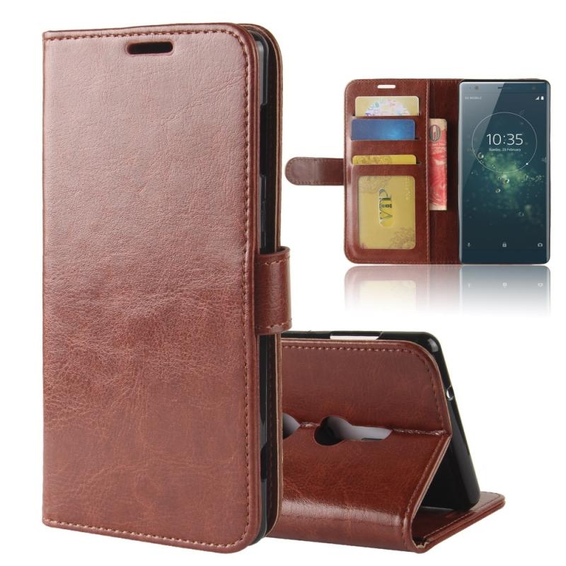 Sony Xperia Xz2 Læder Cover   Pung Brun