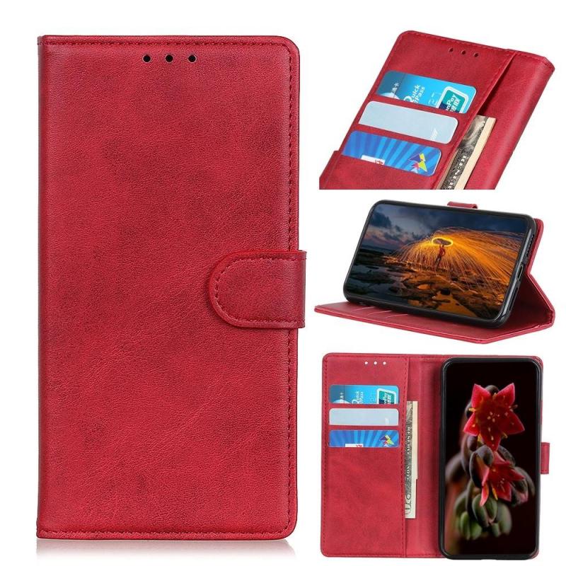Sony Xperia 10   Classic Læder Cover   Pung Rød