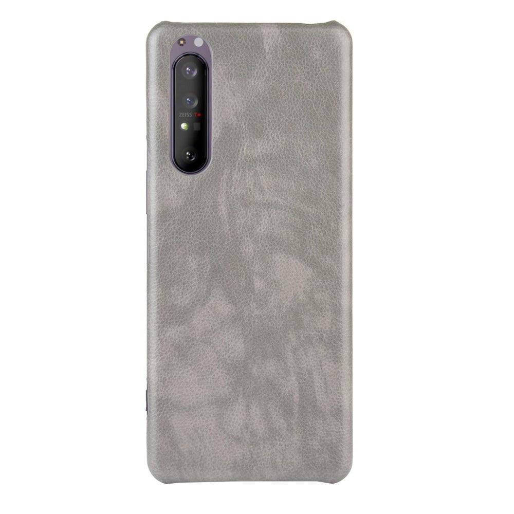 Sony Xperia     Læderbetrukket Plast Cover Grå