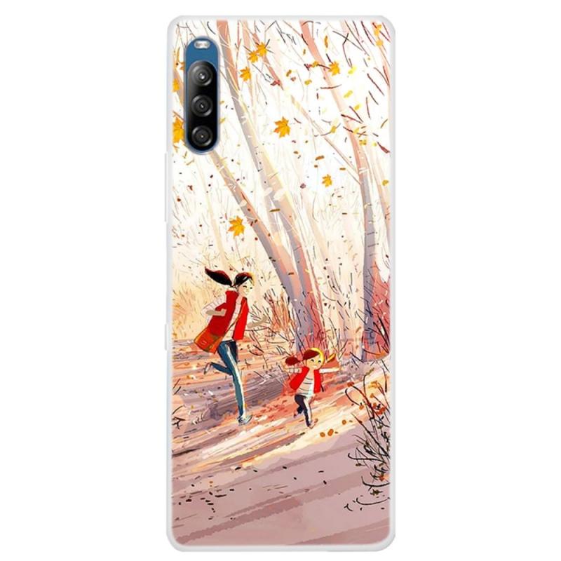 Sony Xperia L4 Gummi Cover Med Printet Design Folk Der Løber