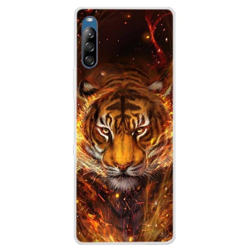 Sony Xperia L4 Gummi Cover Med Printet Design Tiger