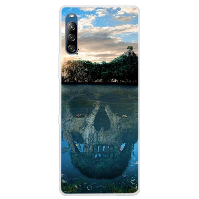 Sony Xperia L4 Gummi Cover Med Printet Design Skull