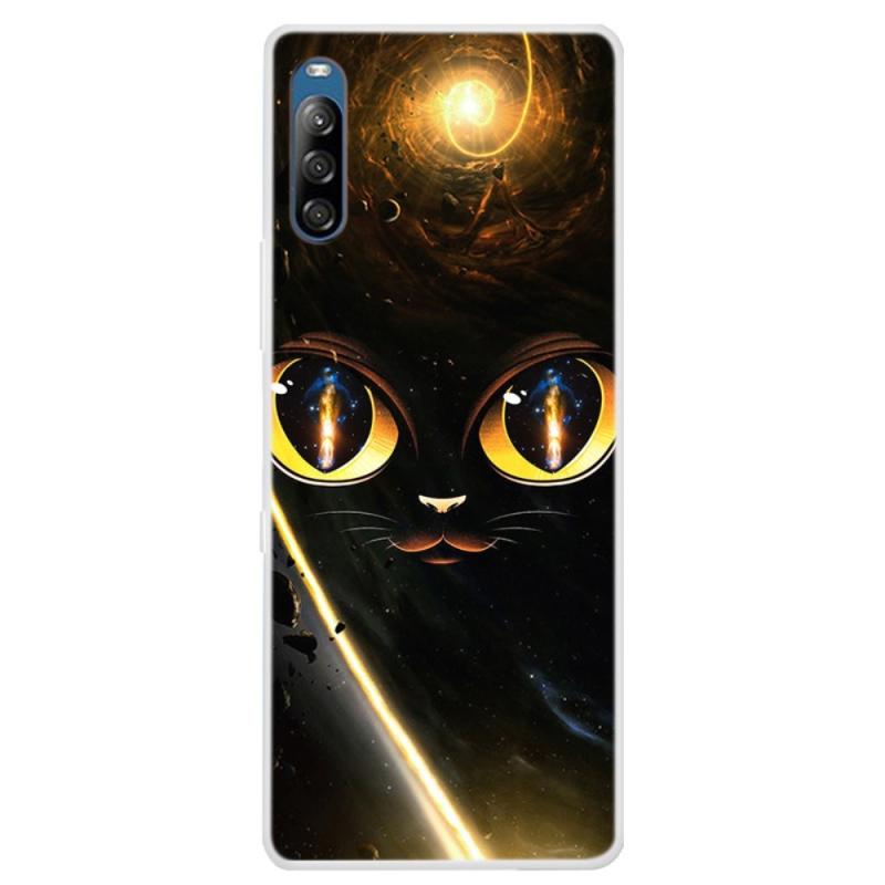 Sony Xperia L4 Gummi Cover Med Printet Design Katteøjne