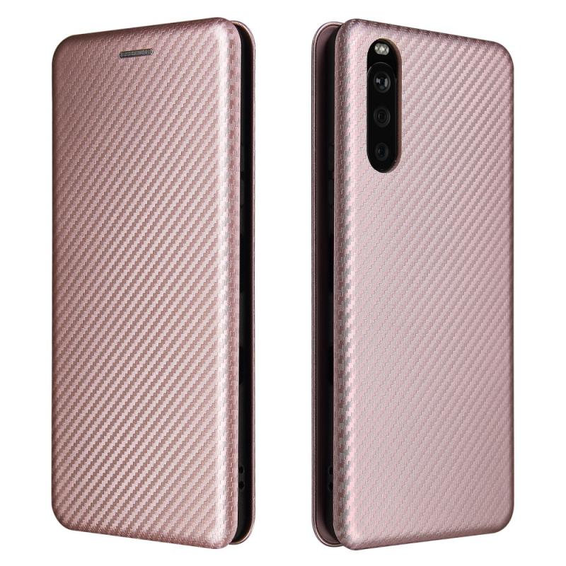 Sony Xperia 10 Iii 5g Flip Cover Med Kortholder Børstet Design Rosa Guld