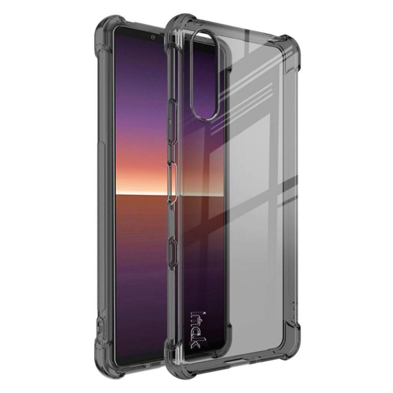 Sony Xperia 10 Iii 5g Imak Ultraklar Gummi Cover Inkl  Skærmbeskytter Transparent Sort