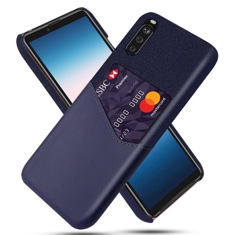 Sony Xperia 10 Iii 5g Ksq Læder Hard Cover Med Kortholder Blå
